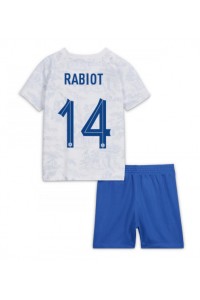 Frankrijk Adrien Rabiot #14 Babytruitje Uit tenue Kind WK 2022 Korte Mouw (+ Korte broeken)
